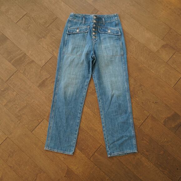 Veronica‎ Beard Rinley Cropped High Rise Straight Leg Size 29 - Picture 1 of 6